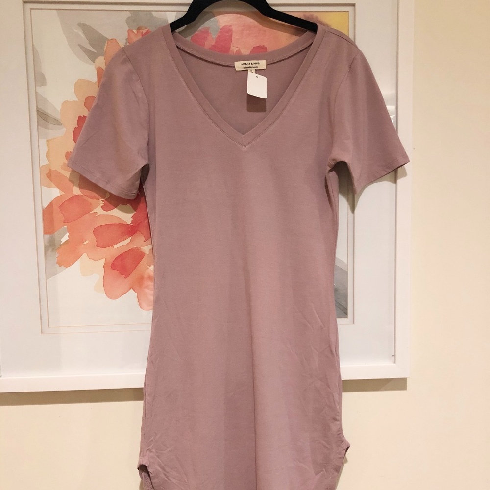 Mauve T Shirt Super Soft Dress NWT